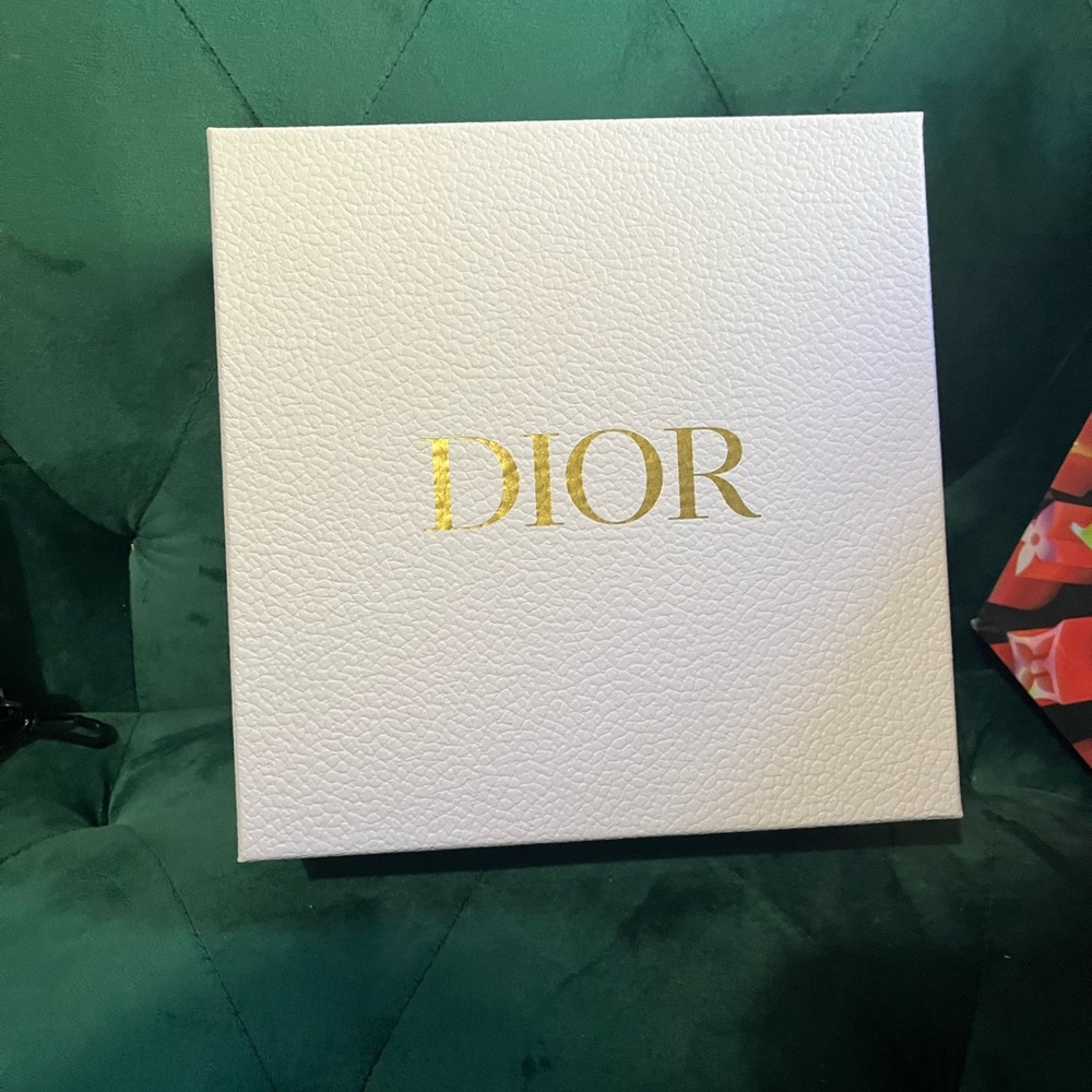 Dior Textured White Box with Gold Logo